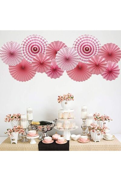 Big Party Yelpaze Pembe Set 6 'lı