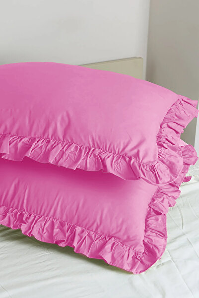 Magnolia Set 2 fețe de pernă 100% bumbac cu volane 50x70cm |   Potrivit pentr...