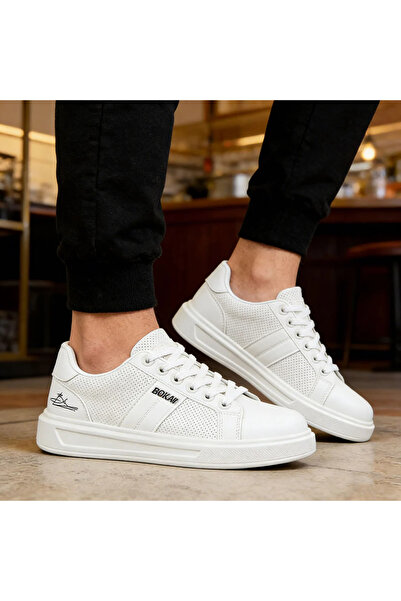 Tmall Pantofi sport bărbătești, din piele, B4073, alb