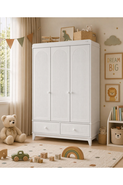 Cozibo Efor 3 Kapılı Dolap, Bebek ve Genç Odası Dolap