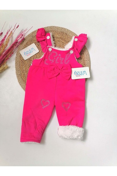 ÖZLEM BEBE Girl Welsoft Pembe Salopet Pembe