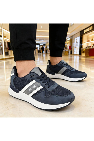 Tmall Pantofi sport bărbătești, din piele ecologică, B4069, albastru închis