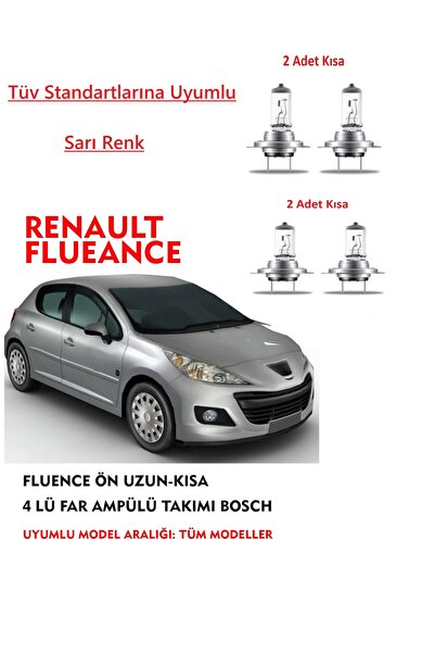 Bosch FLUENCE ÖN UZUN-KISA 4 LÜ FAR AMPÜLÜ TAKIMI