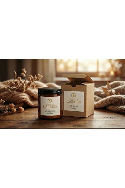 Amber Kokulu Mum %100 Doğal Soya Mumu