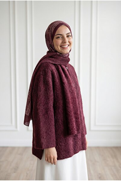 BENAHOLL Eada Şallı Ceket-BN4542 Bordo
