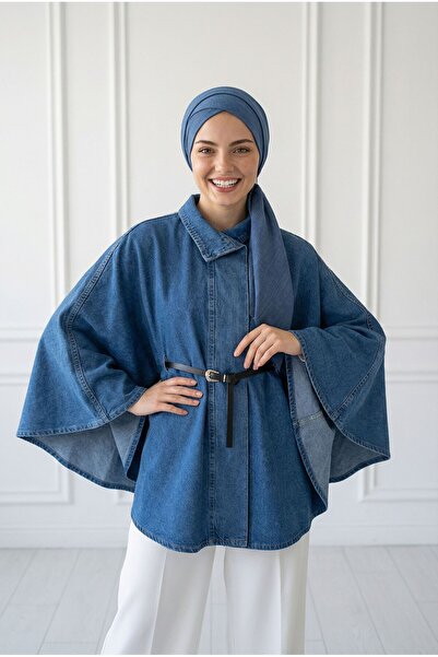 BENAHOLL Mahsa Τζιν Παντόφλες με Ζώνη-LS7778 Μπλε