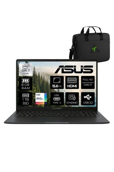 ASUS ExpertBook B1 B1503CVA Intel Core i7-13620H 8GB 1 TB FreeDOS&TEKDENÇANTA