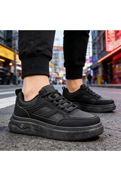 Tmall Pantofi sport bărbătești, din piele, B4066, Negru