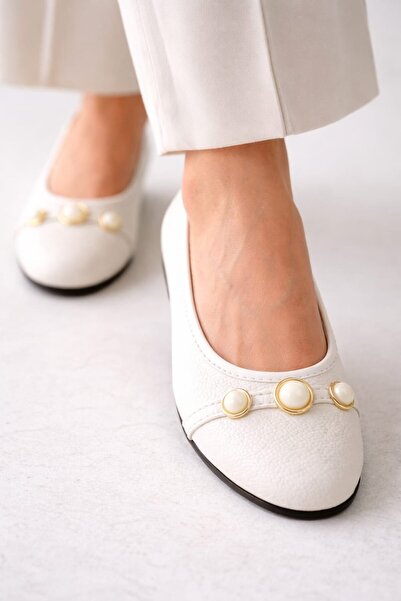 Slipcat Γυναικεία παπούτσια μπαλαρίνας γραφείου με στρογγυλή μύτη και πόρπη μ...