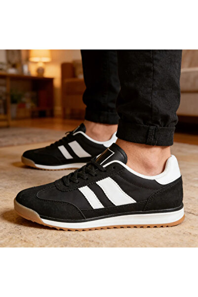 Tmall Pantofi sport bărbătești, din piele ecologică, B4064, Negru