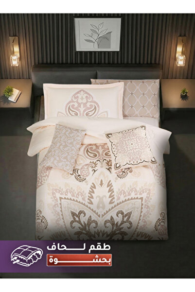 Melen مفارش ميلين | طقم لحاف مفرد ونص 8 قطع بحشوة سميكة 200*120 سم – مارجو