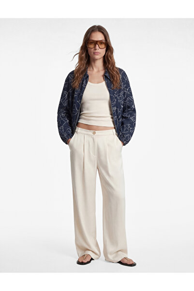 Koton Μακρυμάνικο μπουφάν Bomber Με φλοράλ μοτίβο Bomber, σετ Τσέπη με φερμου...