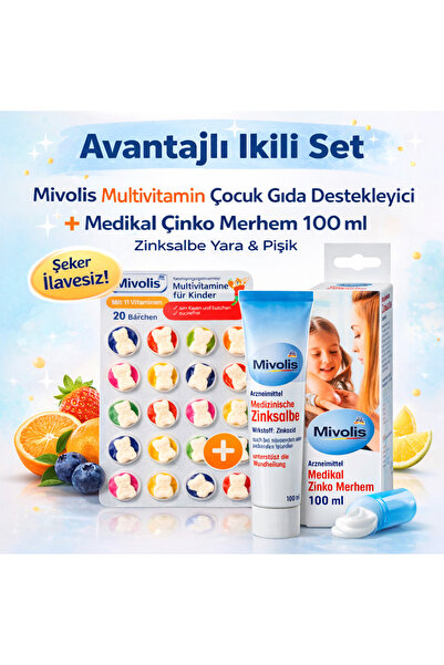 mivolis Medikal Çinko Merhem 100 ml | Zinksalbe Yara & Pişik Karşıtı Bakım Kremi