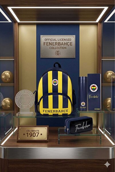 Fenerbahçe Suni Deri Anaokulu Çantası , Lisanslı Kalem Çantası - Lisanslı Log...