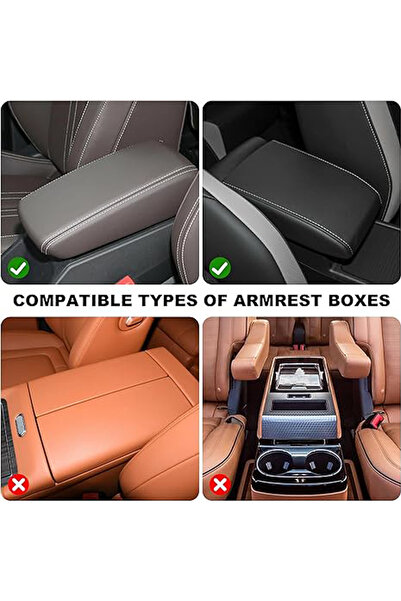 AutoFamily Arm-rest For Car Seat – Breathable Leather Seat Protector, Fashion Hand Rest For Car, Arm-rest Cover