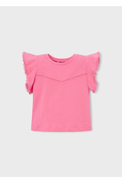 MAYORAL Girl's Laced Ruffle T-Shirt 3008