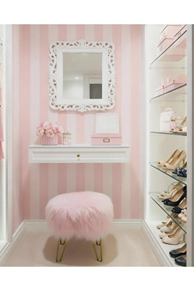 DECOMALL (PP-168) Kemerli Çizgili Yarım Duvar Sticker – Bebek Çocuk Odası Ken...