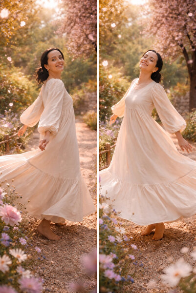 Liliang collection Robalı keten elbise