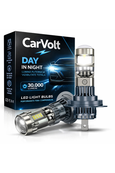 NO BRAND Λάμπες LED αυτοκινήτου H4 με προβολέα, 30.000 lumens – 6000K Ψυχρό Λ...