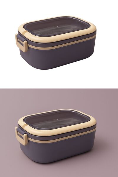 SUPERPUP Yemek Kabı Lunch Box MAVİ Diyet Beslenme Kutusu Saklama Kabı Çatal K...