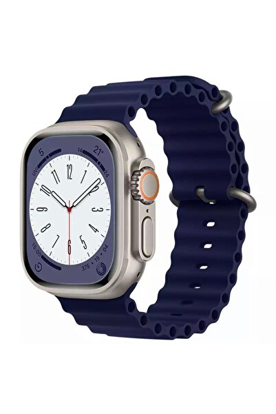 Mi7a Apple Watch Ultra 49MM Uyumlu Ocean Kordon Silikon Kayış