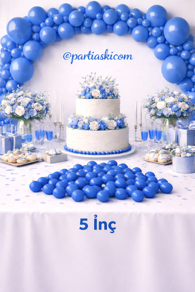 PARTİ AŞKI 5 Inç Minik Lateks Balon 12,5 Cm - 20 Adet Doğum Günü Parti Balonu...