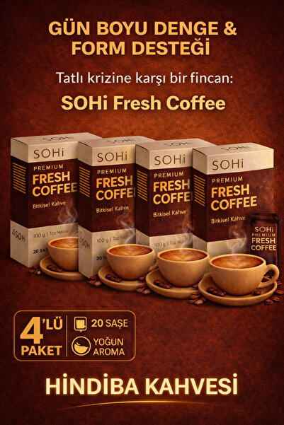 SOHİ Diyet Kahvesi 4’lü Set | Bitkisel Kahve | Tatlı ve Atıştırma İsteğine De...