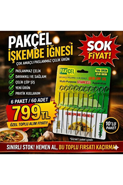 İŞKEMBE İĞNESİ 6 Al 5 ÖDE (60 Âdet ) (İŞKEMBE İĞNSİ) (Sürpriz Hediyeli)