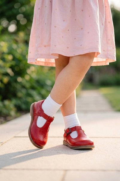 Cevoclub kids Genuine Leather Orthopedic İlkadım Shoes Red Cv-338