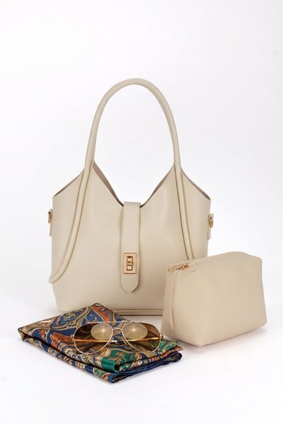 ZÇBUTİK Women's Handbag and Makeup Bag Set with Crossbody and Shoulder Strap