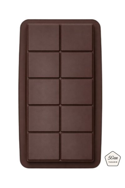 5Gen Tasarım 2-Pack Dubai Chocolate Mold Domestic Production 100% Silicone Tablet Mold (25X13.5X2Cm)