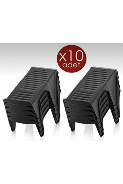Sungroup 10-Piece Shoe Ramp, Shoe Rack, Shoe Organizer - Black
