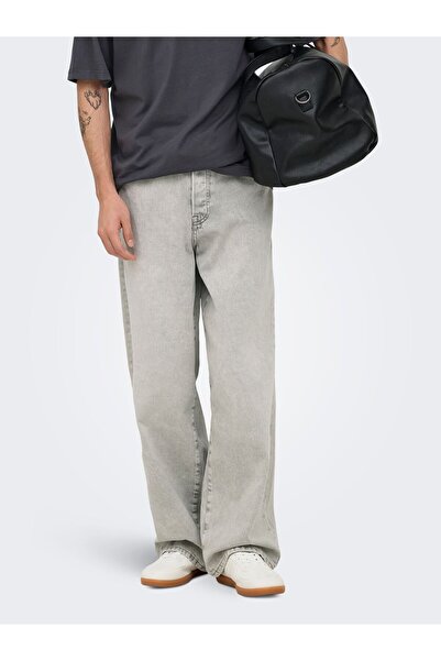 Only & Sons Jeans mit weitem Bein ONSREMI Mid Rise Weiter Beinschnitt Jeans