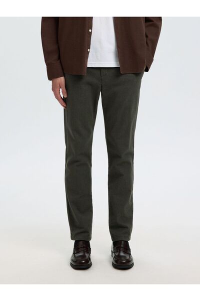 SELECTED Chino 175 Slim Fit kartáčované nohavice