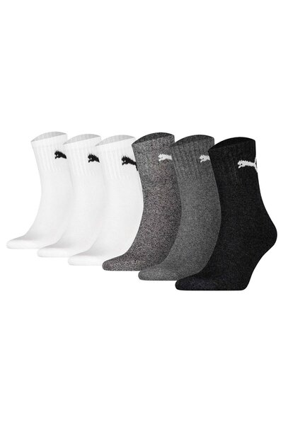 Puma Unisex Sportsocken, 6 Paar - Short Crew Socks, Tennissocken, einfarbig