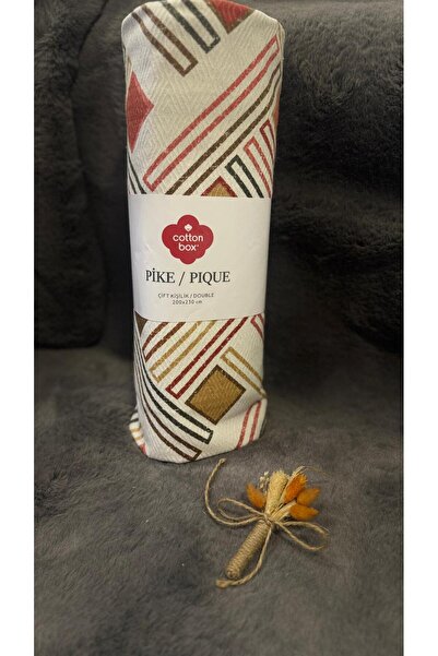 Cotton Box Asorti Reno Double Printed Pique Colora Muștar