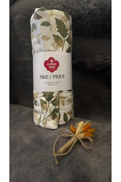 Cotton Box Asorti Reno Single Printed Pique Olea Beige