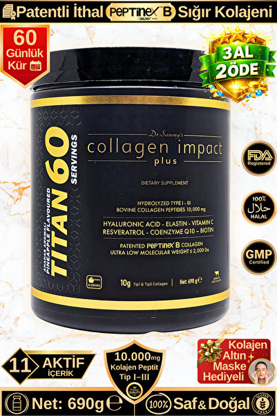 Dr.Sammy's Toz Kolajen Peptit 10.000 Mg Tip 1-3 Hidrolize Sığır Kolajeni | Ti...