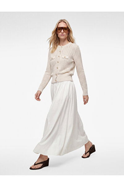 Koton Ζακέτα πλεκτή με κουμπιά, μακρυμάνικη, με λαιμόκοψη ποδηλάτου και διάτρ...