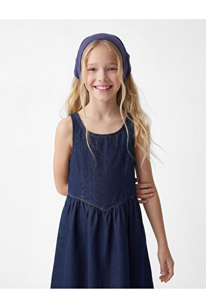 Koton Φόρεμα με τιράντες, λαιμόκοψη ποδηλάτου, σε σχήμα Α, με Βαμβάκι φερμουά...