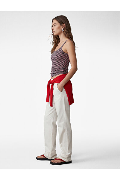 Koton Βαμβακερό ριγέ τοπ με λεπτές τιράντες