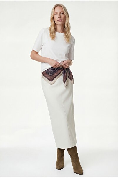 Koton εφαρμοστό Στάνταρ μίντι φούστα με μολύβια στενή γραμμή στη μέση