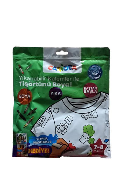 carioca Boyanabilir Tişört-Keçeli 7-8 Yaş Kalem Hediyeli Ln-80009