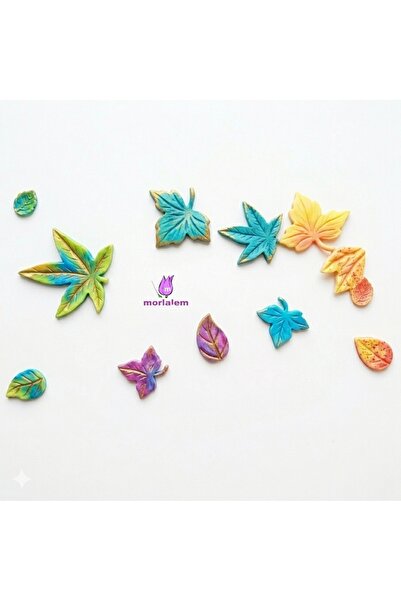 morlalem m 25 Pieces in One Mold Mini Leaf Set Silicone Mold K-1542, Polyeste...