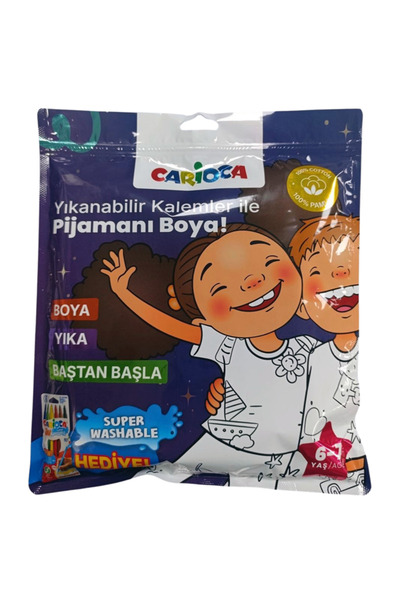 carioca Boyanabilir Pijama-Keçeli 6-7 Yaş Kalem Hediyeli Ln-80013