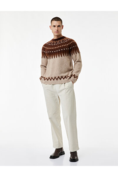 Koton Βαμβακερό παντελόνι με τσέπες, φαρδιά εφαρμογή, με κορδόνια στη μέση, χ...