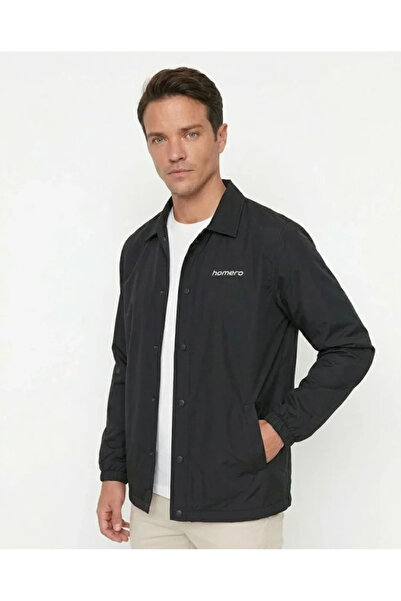 Butik Men's Rain Repellent Seasonal Jacket with Inner Lining, Snap Fasteners,...