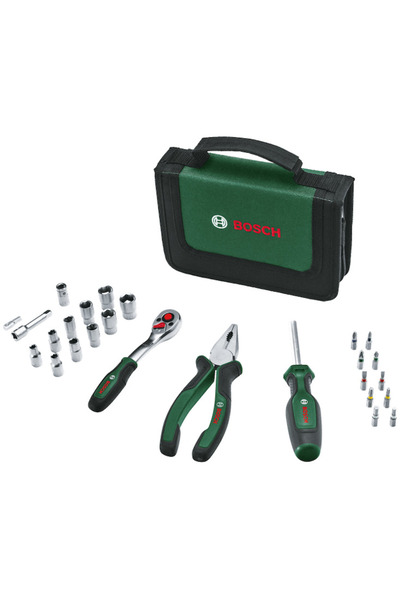 Bosch Set 26 scule de mana Mobility 1600A02BY2, cleste patent, surubelnita cu...