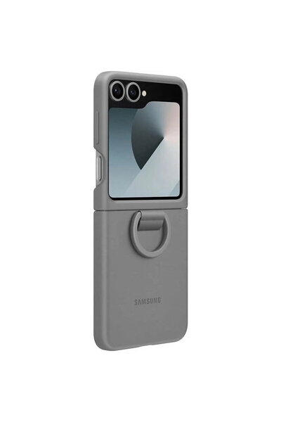 Samsung Silicone Case with Ring for Galaxy Z Flip 6, EF-PF741TJEGWW, Gray
