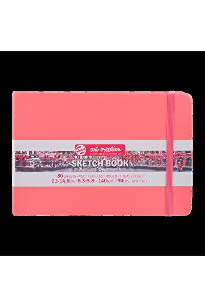 Talens Art Creation Sketch Book 14,8X21 cm Coral Red Sketchbook 80 Sheets 140 g